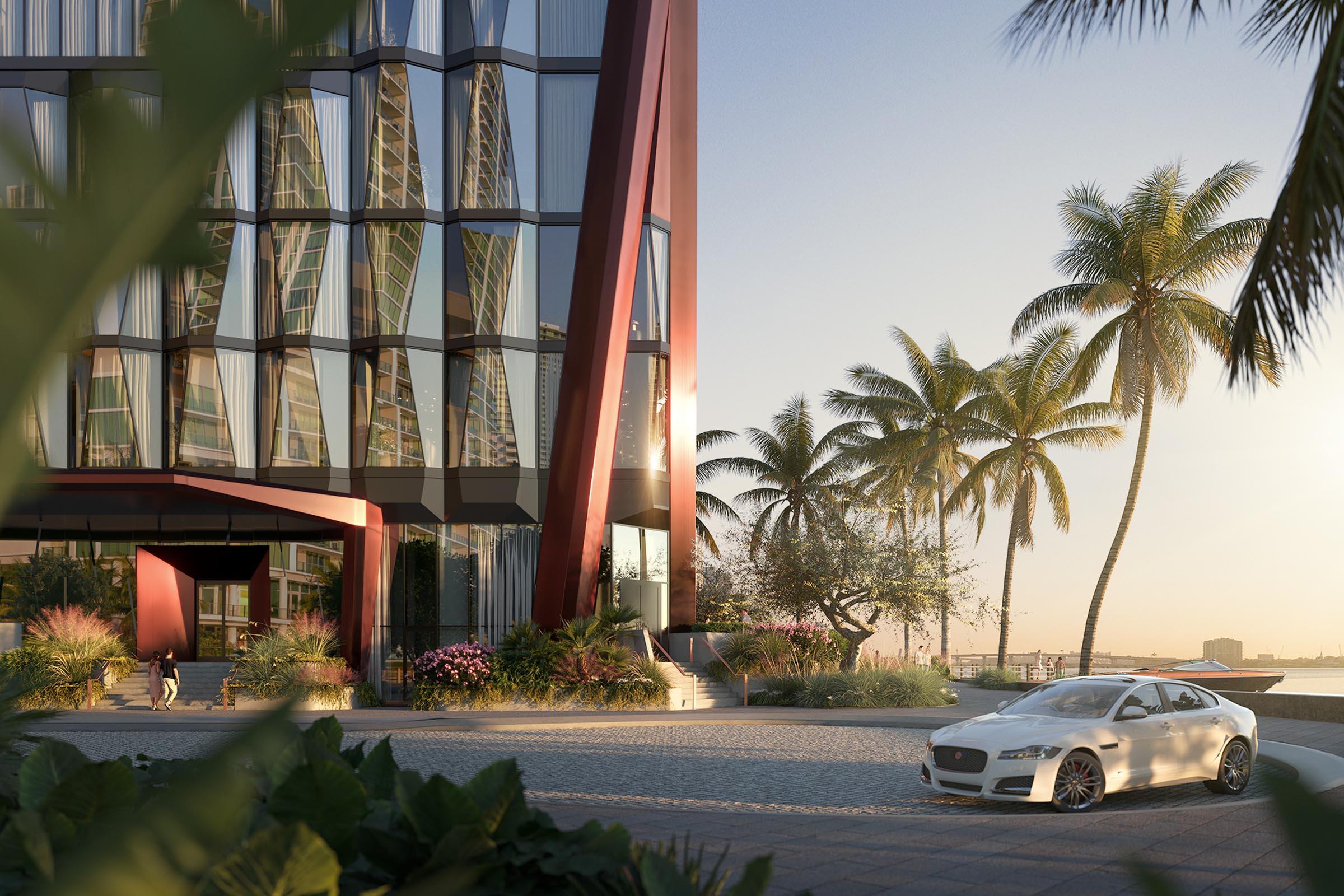 Rendering of Villa Miami Entrance